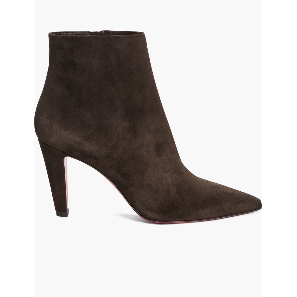CHRISTIAN LOUBOUTIN Vibella 85 Brown suede ankle boots NWT size 40.5